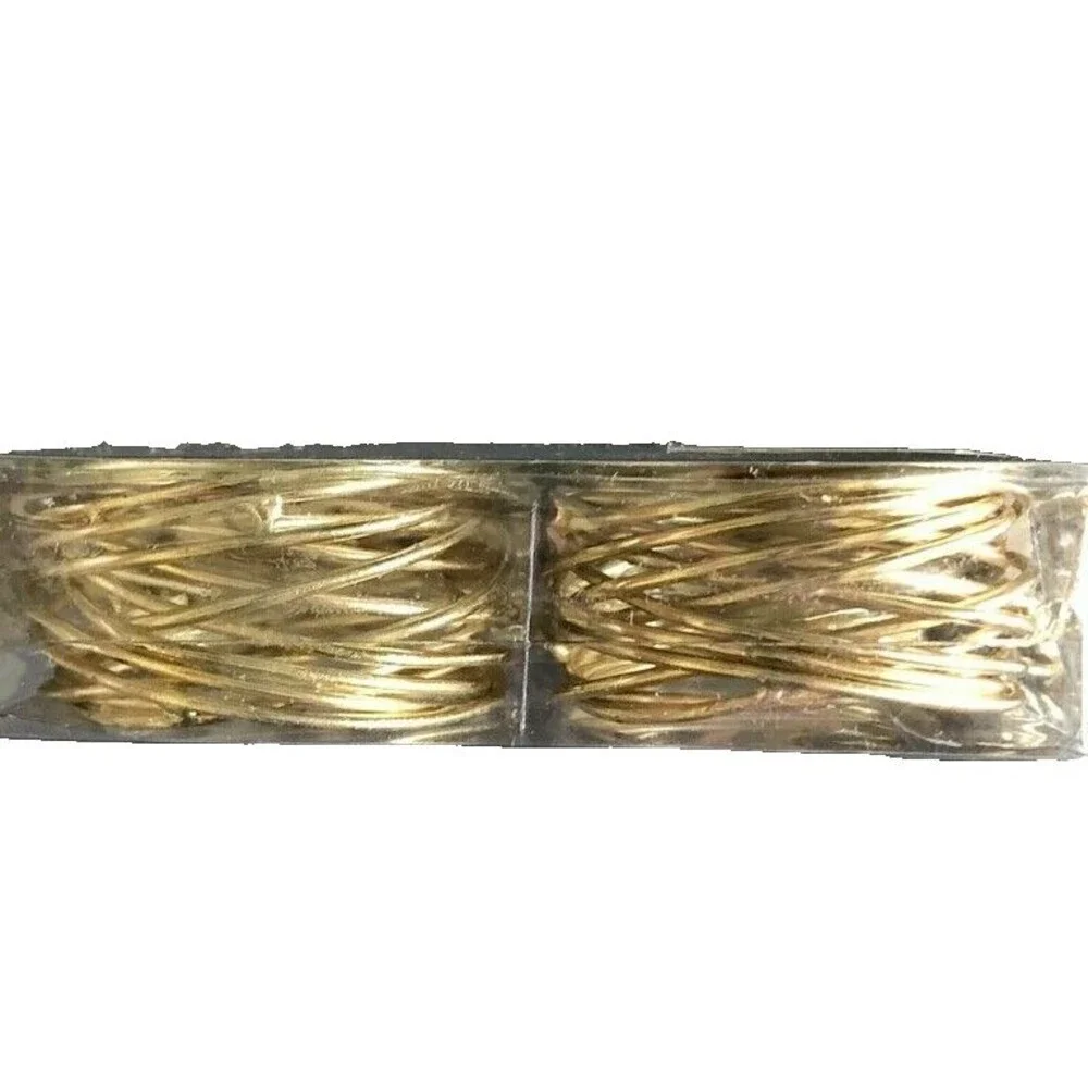 Twisted Wire Napkin Rings Set of 8 Gold Tone Brass New Wedding Anniversary Party